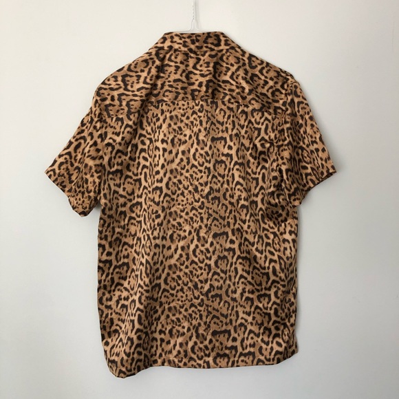 Forever 21 Men, Leopard Short Sleeve Button-Up, S - Picture 3 of 6